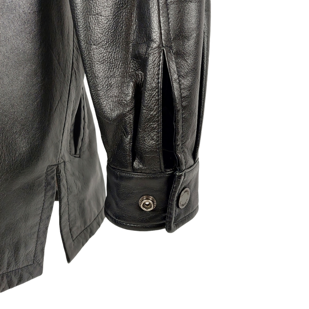 MARCUCCI Swing Top Leather Blouson, Men's Size L (approx.) genuine leather black type Vintage Second Hand
